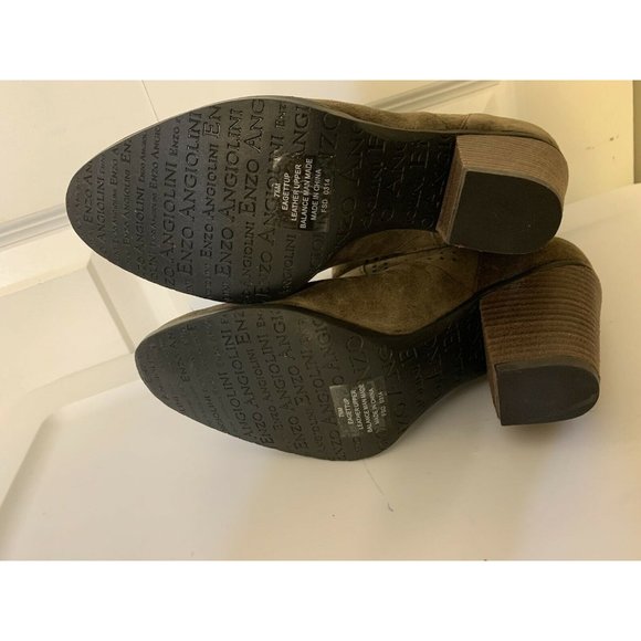 ENZO ANGIOLINI Gregory Brown Suede Leather Ankle Bootie Size 7 1/2 M - Picture 7 of 7